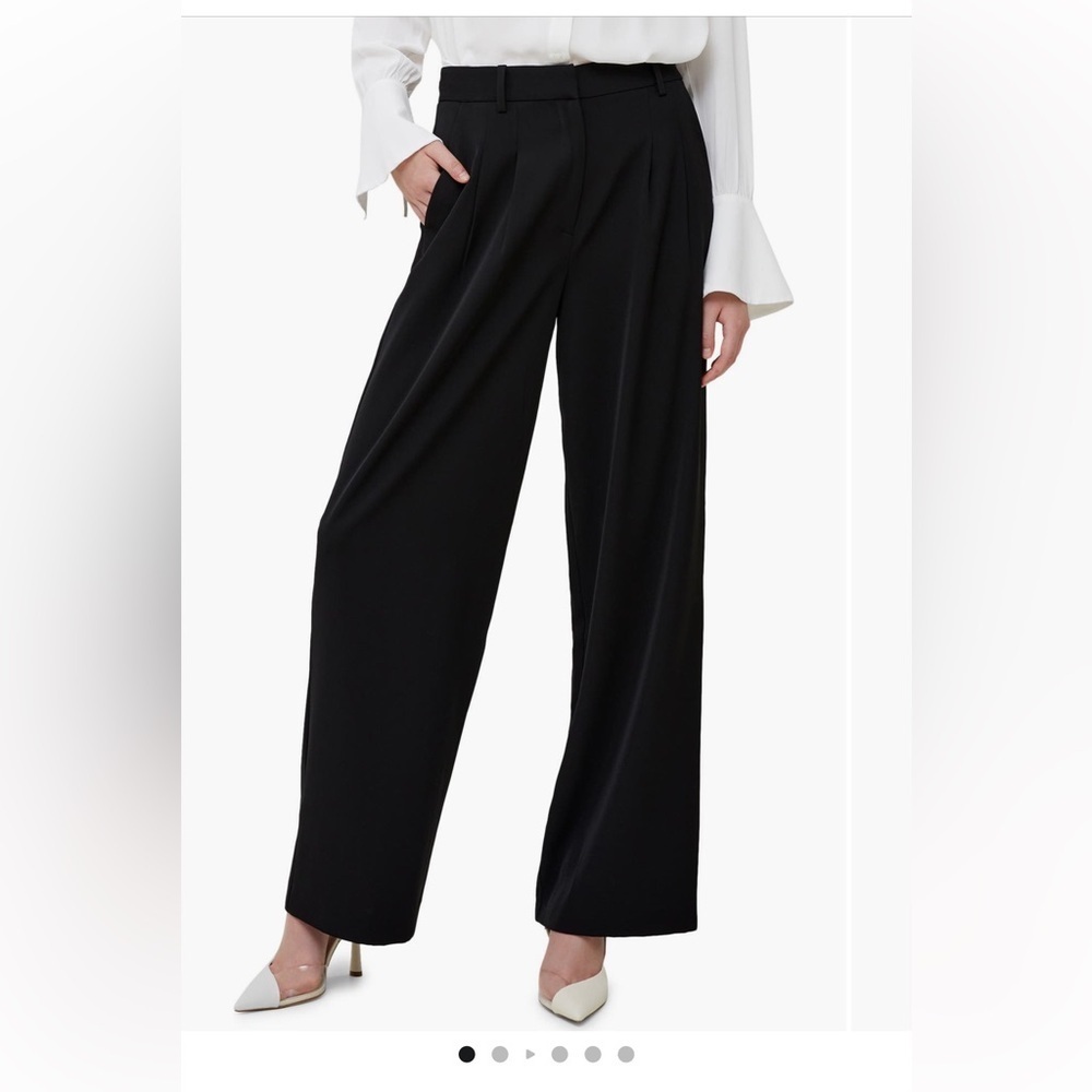 French Connection Black Wide-Leg Trousers